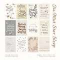 Retro forest theme embossed memo paper sheets for scrapbooking and journaling art - Tea Mist Starry Sleep (Starry Dreams) / 30 Sheets