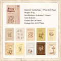 Vintage letterpress memo pads featuring 10 unique food and bakery themed illustrations - Culinary Banquet Illustration (Line Scenery) / 30 Sheets