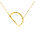 Collier initial en or avec un grand pendentif lettre D sur une chaîne délicate. - Or D