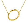 Collier élégant avec pendentif grande lettre O en or poli pour femmes à la mode - Or O