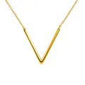 Élégant collier avec pendentif lettre V dorée et chaîne minimaliste pour un usage quotidien. - Or V