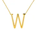 Élégant collier pendentif lettre W majuscule plaqué or pour femme bijou mode cadeau - Or W