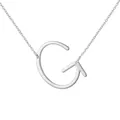 Collier élégant avec grand pendentif lettre G en finition argentée pour femme - Argent G