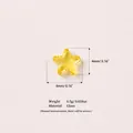 Petit pendentif étoile en verre jaune avec détails de mesure de 4 mm de large - Perle en Verre Étoile / 1 Pièce/Paquet (4x4mm) / Jaune Clair (Pendentif Uniquement)