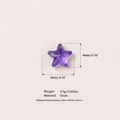 Petite perle étoile en verre facetté violette de 4 mm pour la création de bijoux DIY - Perle en Verre Étoile / 1 Pièce/Paquet (4x4mm) / Mauve Pâle (Pendentif Uniquement)