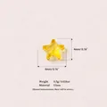 Breloque étoile en verre jaune pour bricolage de collier, dimension 4mm - Perle en Verre Étoile / 1 Pièce/Paquet (4x4mm) / Jaune Pâle (Pendentif Uniquement)