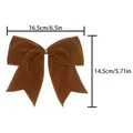 Hochwertige braune Samtschleife für Weihnachten mit 16,5 cm Breite und 14,5 cm Höhe - 14,5 cm x 16,5 cm / Camel