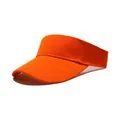 Breathable vibrant orange sun visor hat for outdoor sports running and fashion athletic wear - One Size (56-58cm) / Orange
