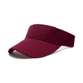 Maroon outdoor sports sun visor hat for running and fashion sun protection gear - One Size (56-58cm) / Burgundy