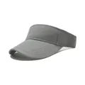 Stylish grey outdoor sun visor hat for running and sports with an adjustable strap. - One Size (56-58cm) / Gray