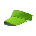 Breathable lime green sports sun visor for outdoor running sun protection and comfort - One Size (56-58cm) / Light Green