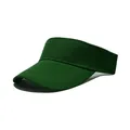 Classic dark green sun visor hat for outdoor sports running and golf activities - One Size (56-58cm) / Dark Green