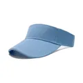 Light blue athletic sun visor cap for outdoor running and sports - One Size (56-58cm) / Sky Blue