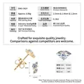 Elegante S925 sterling zilveren moissanite oorknopjes met 14k vergulde afwerking - 0,09 Karaat + 0,09 Karaat / Goud
