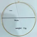 Base per collana girocollo circolare dorata da 14 cm per creazione gioielli fai da te - Choker Dorato