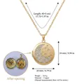 Collar relicario de oro con luna y estrellas y colgante para foto personalizable - Estilo Relicario de Luna y Estrella