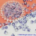 Detailed macro view of purple and clear gradient glass lion head beads for DIY jewelry making - Dark Blue Lion Dance