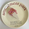 Pince à cheveux en acétate en forme de cornet de glace rose sucré, accessoire d'été - Squishy cornet de glace rose (9,8 cm * 5,4 cm, 30 g)