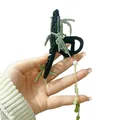 Elegant green bamboo leaf hair claw clip with long tassel pendant for women - F1407-Straight Claw Clip