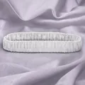 Elegant white elastic satin bridal leg garter with delicate pleated texture design - Versatile Daily Leg Garters (GS-J039) / One Size