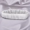 Elegant white ruched satin elastic leg band garter for bridal wedding or photoshoot accessory - Versatile Party Leg Garters (GS-J038) / One Size