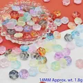 Macro view of 14mm gradient glazed cat paw beads for DIY jewelry making - 14mm / Mixed Color Glass Cat Paw (L41)