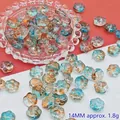 Detailed close-up view of 14mm gradient glass cat paw beads for DIY jewelry making craft - 14mm / Daybreak Gradient Glass Cat Paw (L43)
