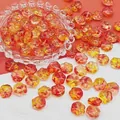 Close-up of 14mm orange gradient cat paw glass beads for DIY jewelry making crafts - 14mm / Golden Yellow Glass Cat Paw (L46)