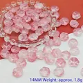 Macro view of cute pink gradient glass cat paw beads for DIY handmade jewelry accessories - 14mm / Crimson Glass Cat Paw (L48)