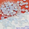 Close-up of 14mm cat paw glass beads showing blue gradient and weight detail. - 14mm / Light Blue Glass Cat Paw (L52)