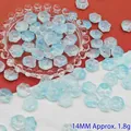 14MM cute blue gradient cat paw glass beads for DIY jewelry accessories - 14mm / Lake Blue Glass Cat Paw (L53)
