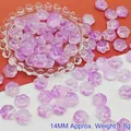 Macro view of purple gradient cat paw shaped glass beads for DIY jewelry making and crafts - 14mm / Purple Glass Cat Paw (L54)