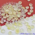 Detailed macro view of 14mm yellow gradient glass cat paw beads for DIY jewelry. - 14mm / Lemon Yellow Glass Cat Paw (L55)
