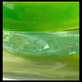 Macro detail showing the green and clear acrylic texture of an irregular open bangle - Irregular Open Bangle Set (6705104HB) / Green