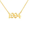 Εξατομικευμένο κολιέ με έτος γέννησης 1994 από χρυσό ανοξείδωτο ατσάλι για δώρο - Χρυσό 1994