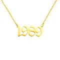 Χρυσό κολιέ 1989 από ανοξείδωτο ατσάλι για εξατομικευμένο δώρο γενεθλίων - Χρυσό 1989