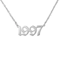 Ασημένιο κολιέ με αριθμό έτους 1997 από ανοξείδωτο ατσάλι σε γοτθικό σχέδιο - Ασημί 1997