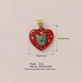 Herzanhänger aus Edelstahl mit süßem Katzenmotiv, rot emailliert für DIY-Schmuck. - Stil 2 Graue Katze