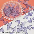 Macro detail of purple gradient glass mermaid tail charms for DIY jewelry making - Ink Black Fish Tail