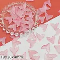 Perles en verre queue de sirène rose translucide 19x20x4mm pour bijoux artisanaux - Queue de poisson rose clair