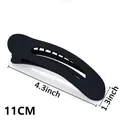 Pinza para el pelo de pico de pato negro mate con dimensiones de 4,3 pulgadas de largo - L / Negro