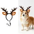 Cute reindeer antler dog headband with adjustable strap for Christmas party - Animal 2