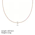 Elegante minimalistische roségoldene Halskette mit einem 7 mm weißen Kunstperlenanhänger - Halskette mit Einer Künstlichen Perle / 18K-Gold / Roségold