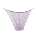 Elegante lila Spitzenunterwäsche mit atmungsaktiven dünnen Trägern und Blumenmuster - Wolkenviolett
