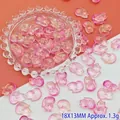 Nahaufnahme von 18x13mm rosa Glasfuchs-Anhängern für die DIY-Herstellung von Haarschmuck - L235# Glass Fox [kou Hong]