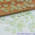 Detailansicht der halbtransparenten kleinen Fuchs-Glasanhänger für DIY-Schmuckzubehör - Grünblauer Fuchs