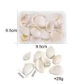 Natuurlijke witte sint-jakobsschelpen set ca 28g voor DIY sieraden en ambachten - Witte Schelp