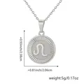 Pendentif collier zodiaque Lion argenté avec spécifications de taille et de poids - Lion / Pendentif Uniquement (Sans Chaîne) / Platine