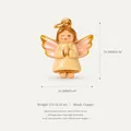 Hand-painted cute ceramic angel pendant charm with gold-tone copper loop accessory - White Angel Pendants