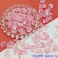 Detailed view of 15x10mm pink gradient butterfly glass beads for DIY crafts - 15x10mm / Pink Butterfly (L145#)
